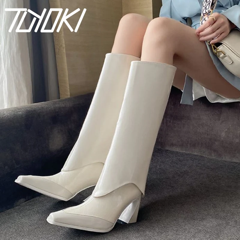 Tuyoki Size 33-42 Women High Heel Boots Real Leather Strange Heel Winter Shoes Women Fashion Knee High Boots Women Footwear
Tuyoki Size 33-42 Women High Heel Boots Real Leather Strange Heel Winter Shoes Women Fashion Knee High Boots Women Footwear