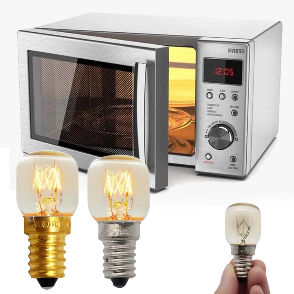 15W 25W E14 Microwave Oven Bulb Light 220-240V AC High Temperature 300 Celsius Degree Oven Toaster/Steam Bulbs Cooker Hood Lamps
15W 25W E14 Microwave Oven Bulb Light 220-240V AC High Temperature 300 Celsius Degree Oven Toaster/Steam Bulbs Cooker Hood Lamps