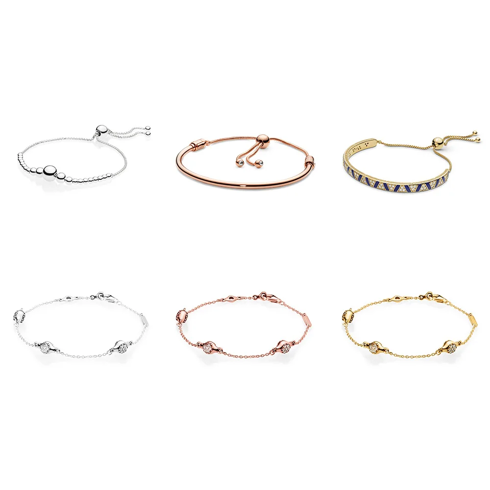 925 Sterling Silver Bracelets Diy Rose Gold Cz Crystal Bangles Size Adjustable Fit For Original Charm Beads Jewelry Gift
925 Sterling Silver Bracelets Diy Rose Gold Cz Crystal Bangles Size Adjustable Fit For Original Charm Beads Jewelry Gift