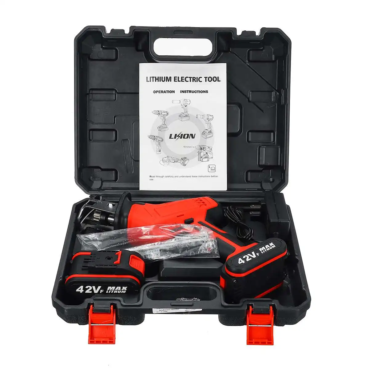 2x Battery 42V Rechargeable Cordless Reciprocating Saw Portable Woodworking Cutters +4 Blades +LED light for Wood Metal Cutting
2x Battery 42V Rechargeable Cordless Reciprocating Saw Portable Woodworking Cutters +4 Blades +LED light for Wood Metal Cutting