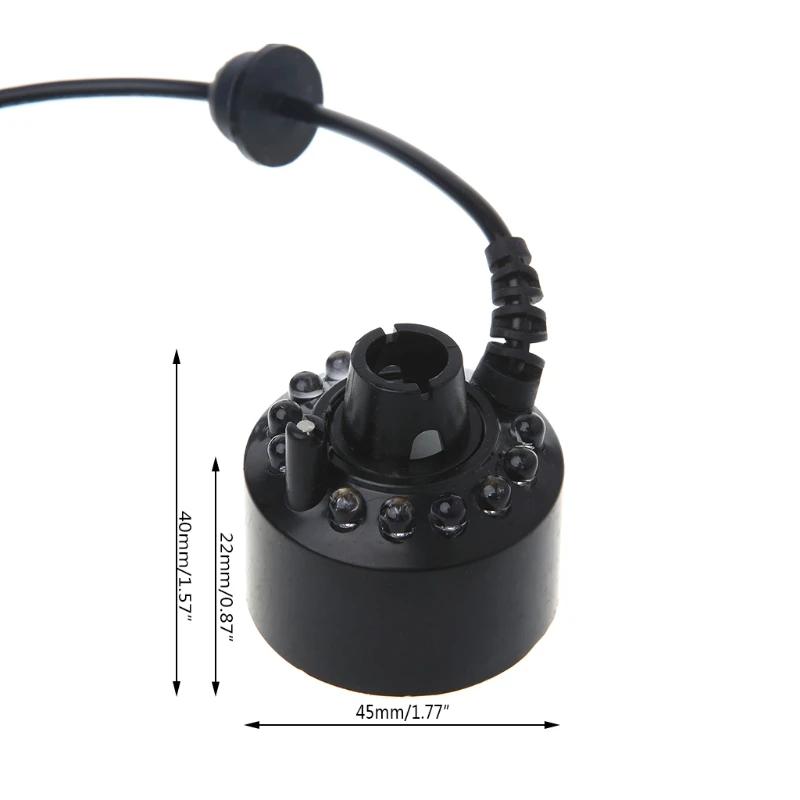 12LED 20mm Metal Super Ultrasonic Mist Creator Fogger Nebulizer Water Fountain 
12LED 20mm Metal Super Ultrasonic Mist Creator Fogger Nebulizer Water Fountain