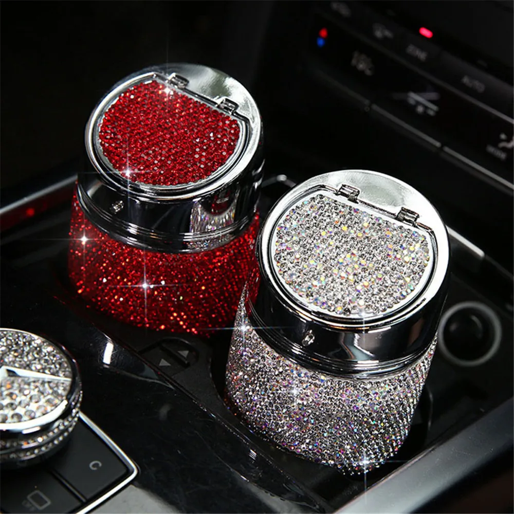 Luxury Diamond Car Ashtray Pink White Gold Color Crystal Shiny Auto Ashtray Holder with Cover for Car Great Gift for Women Girls
Luxury Diamond Car Ashtray Pink White Gold Color Crystal Shiny Auto Ashtray Holder with Cover for Car Great Gift for Women Girls