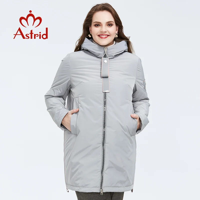 

Astrid 2022 Spring new arrival women jacket outerwear high quality Oversize mid-length style with zipper women fashion AM-8608