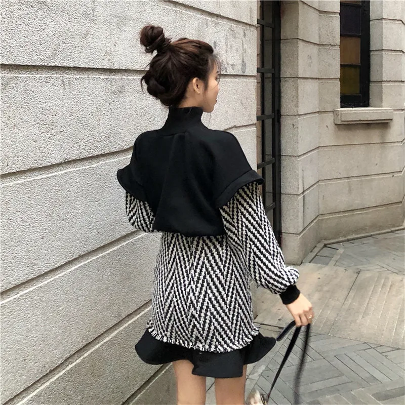 Autumn Winter Two Piece Set Women Turtleneck Sweater Pullover + High Waist Skirt Set Tracksuit Vintage Herringbone Pattern
Autumn Winter Two Piece Set Women Turtleneck Sweater Pullover + High Waist Skirt Set Tracksuit Vintage Herringbone Pattern