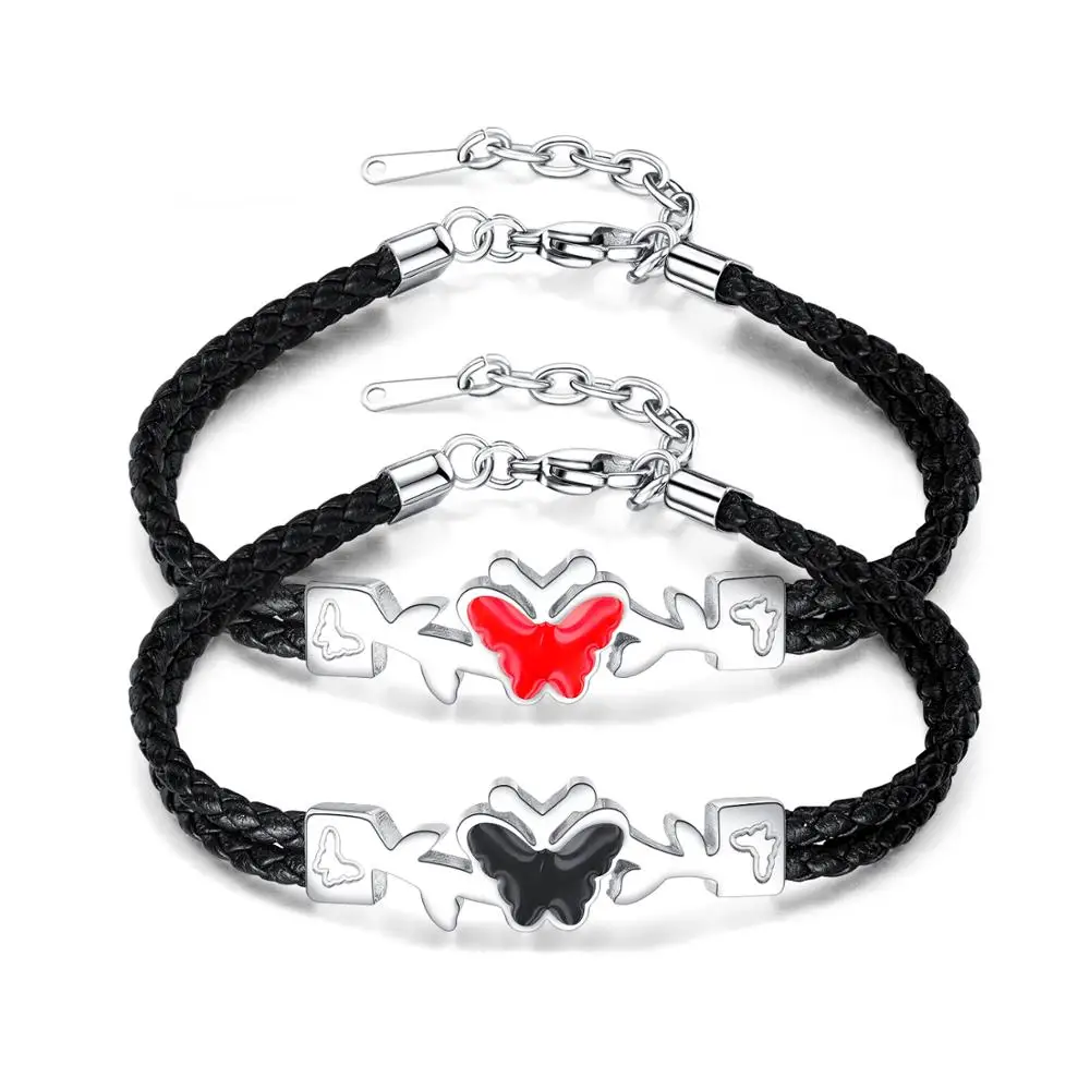 Butterfly Design with Magnet Clasp 2 Colors Genuine Leather Bracelets for Male Women Luxury Jewelry Birthday Gift
Butterfly Design with Magnet Clasp 2 Colors Genuine Leather Bracelets for Male Women Luxury Jewelry Birthday Gift
