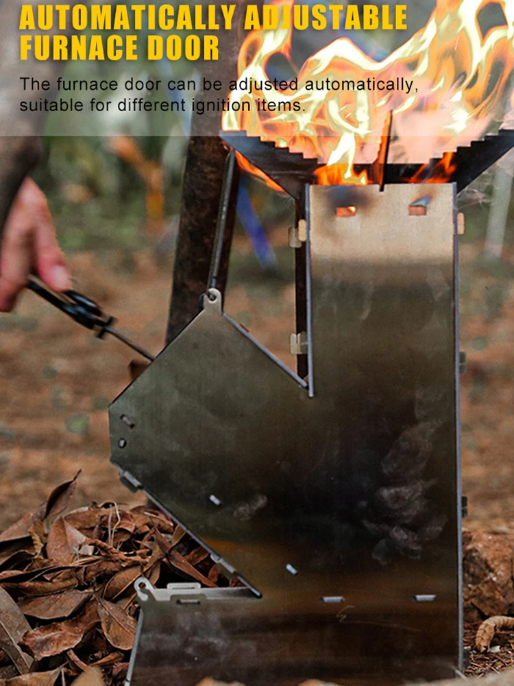 Camping Stove Portable Wood Stove Collapsible Wood Burning Stainless Steel Rocket Stove For Camping Backpacking Heating
Camping Stove Portable Wood Stove Collapsible Wood Burning Stainless Steel Rocket Stove For Camping Backpacking Heating