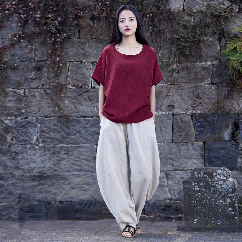 Women's Linen Cool Wide Leg Pants Cotton Female Lantern Casual Pants Baggy Sitting All-match Trousers 2020 Spring Summer Loose
Women's Linen Cool Wide Leg Pants Cotton Female Lantern Casual Pants Baggy Sitting All-match Trousers 2020 Spring Summer Loose