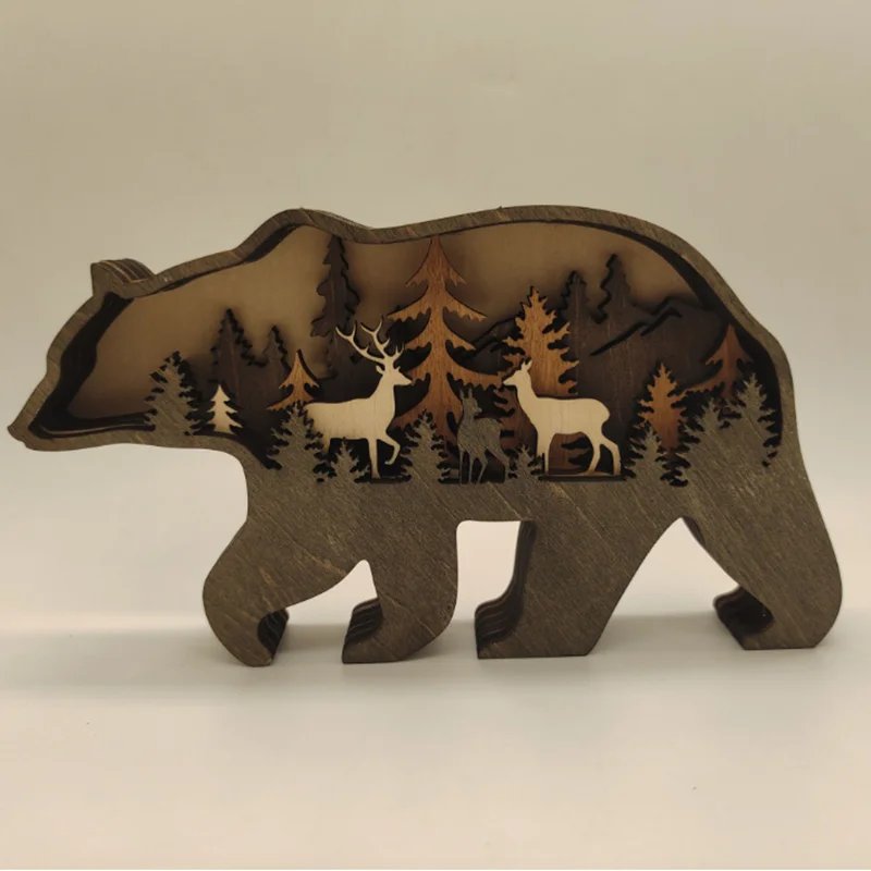 2021 New Christmas Wooden Crafts Creative Elk Brown Bear Decoration Forest Animal Home Decoration
2021 New Christmas Wooden Crafts Creative Elk Brown Bear Decoration Forest Animal Home Decoration