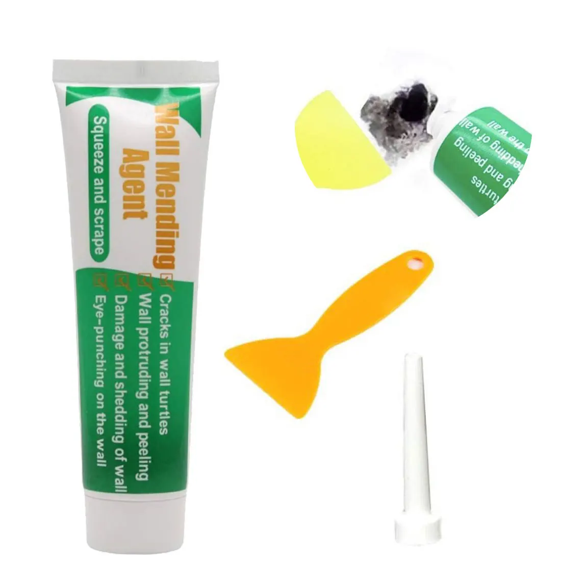 Repair paste With scraper Wall Mending Agent Wall Repair Cream Wall Crack Nail Repair Agent Walls Peeling Graffiti Gap
Repair paste With scraper Wall Mending Agent Wall Repair Cream Wall Crack Nail Repair Agent Walls Peeling Graffiti Gap
