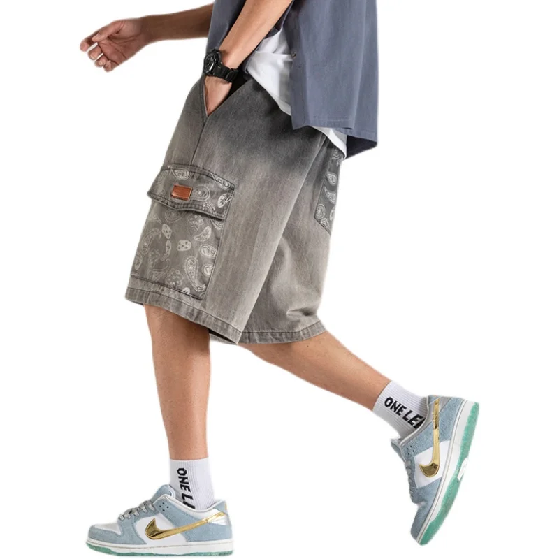 Summer Japanese Streetwear Cashew Print Loose Plus Size Thin Cargo Shorts Harajuku Denim Casual Pants Hip Hop Men ClothingSummer
Summer Japanese Streetwear Cashew Print Loose Plus Size Thin Cargo Shorts Harajuku Denim Casual Pants Hip Hop Men ClothingSummer