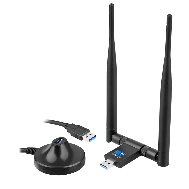USB WiFi адаптер беспроводной сетевой 1200 Мбит/с двухдиапазонный 2 4 ГГц/300 5 ГГц/867