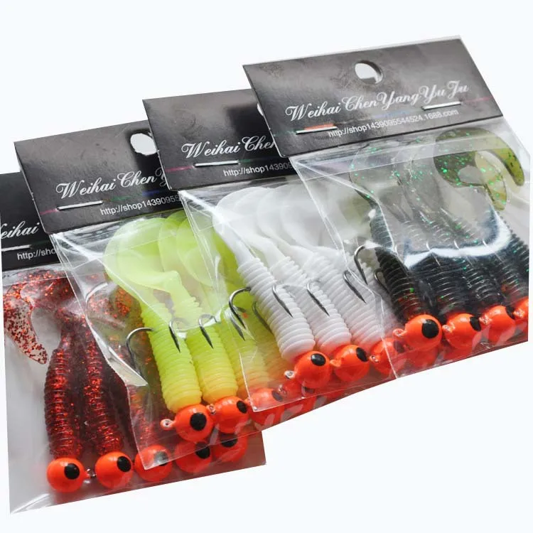 5Pcs Soft bait Set 5g Jig Lead 6cm Soft Worm Lure Set Head Jig Hooks Plastic lure Fishing Baits Set Tackle pesca
5Pcs Soft bait Set 5g Jig Lead 6cm Soft Worm Lure Set Head Jig Hooks Plastic lure Fishing Baits Set Tackle pesca