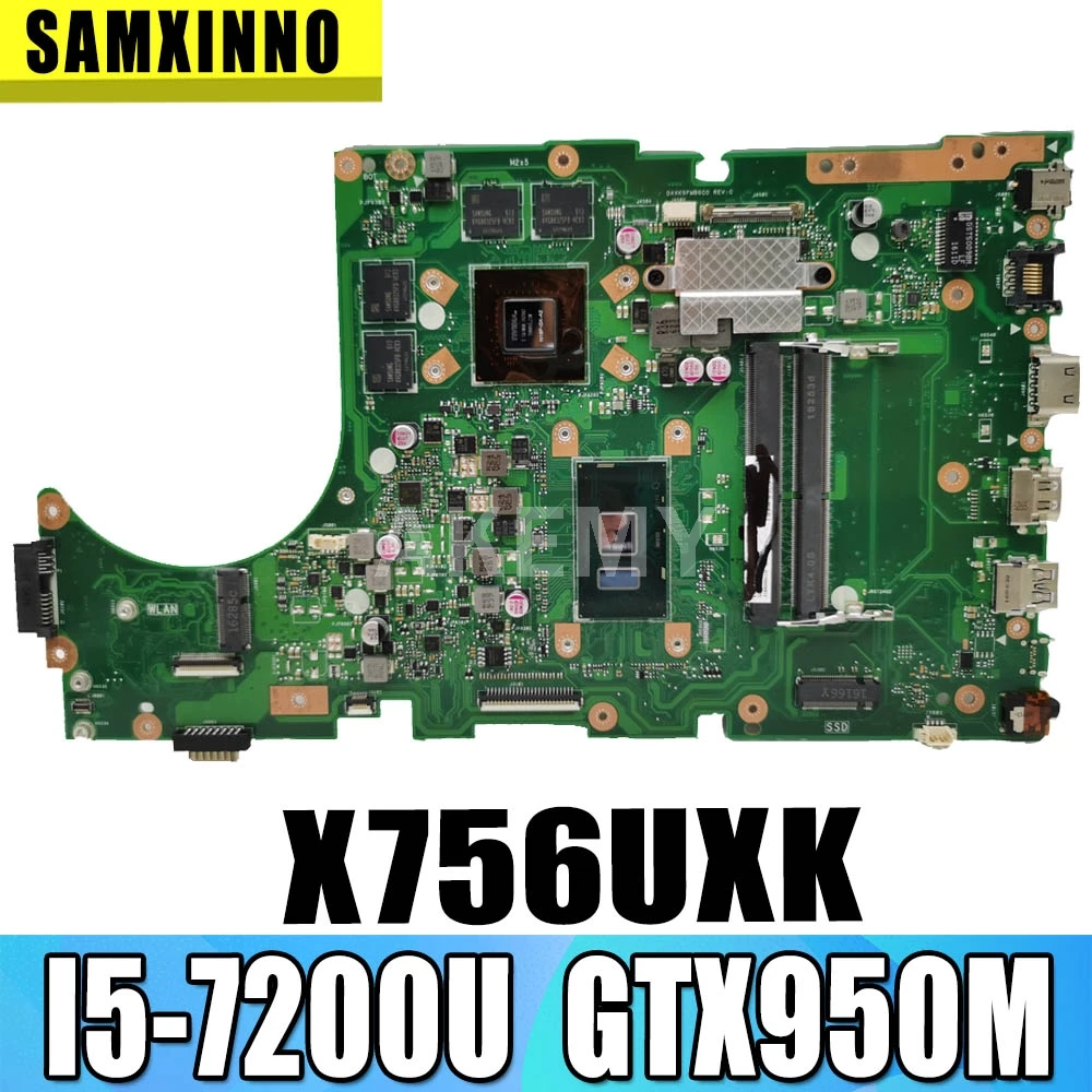 90NB0A30-R000C0 Motherboard for ASUS X756UXK X756UWK X756UQK Mainboard I5-7200U GTX950M
90NB0A30-R000C0 Motherboard for ASUS X756UXK X756UWK X756UQK Mainboard I5-7200U GTX950M