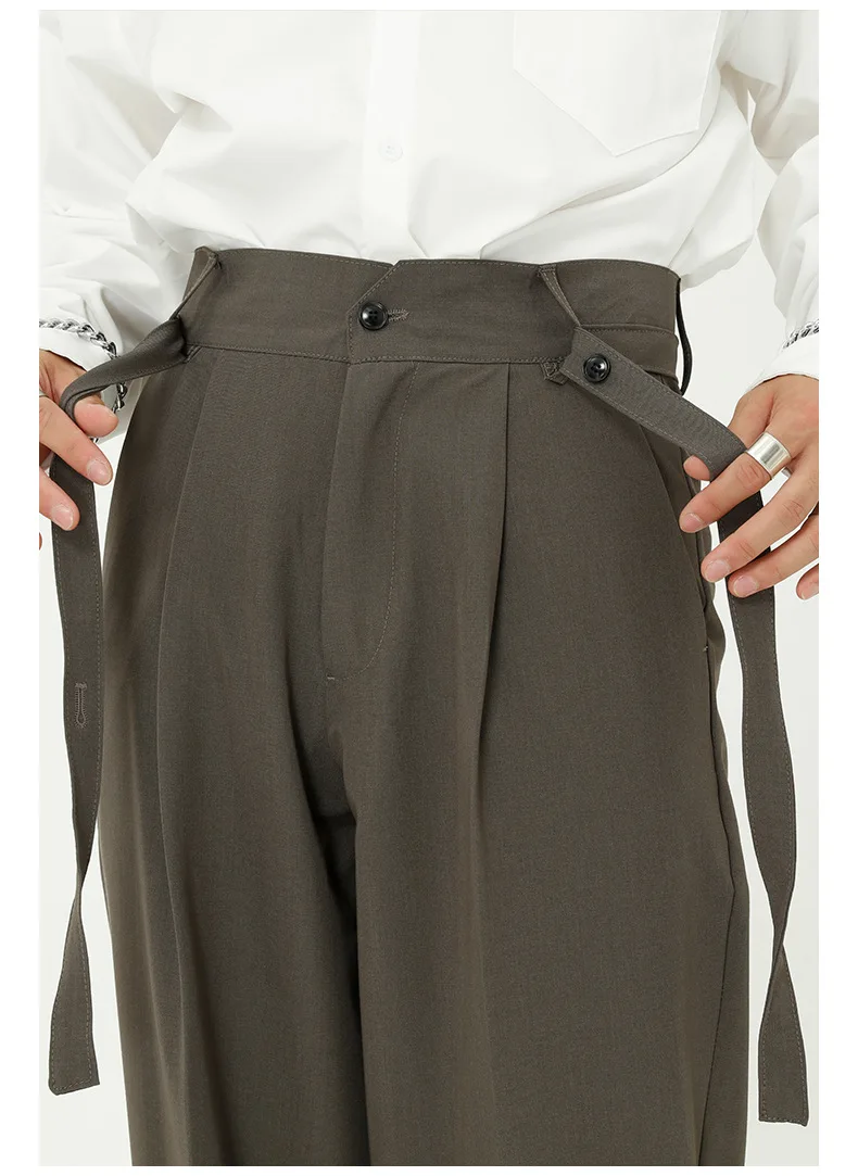 Male Streetwear Fashion Loose Wide Leg Long Trousers Solid Color Pants Men Autumn New Rope Belt Casual Straight Suit Pant
Male Streetwear Fashion Loose Wide Leg Long Trousers Solid Color Pants Men Autumn New Rope Belt Casual Straight Suit Pant