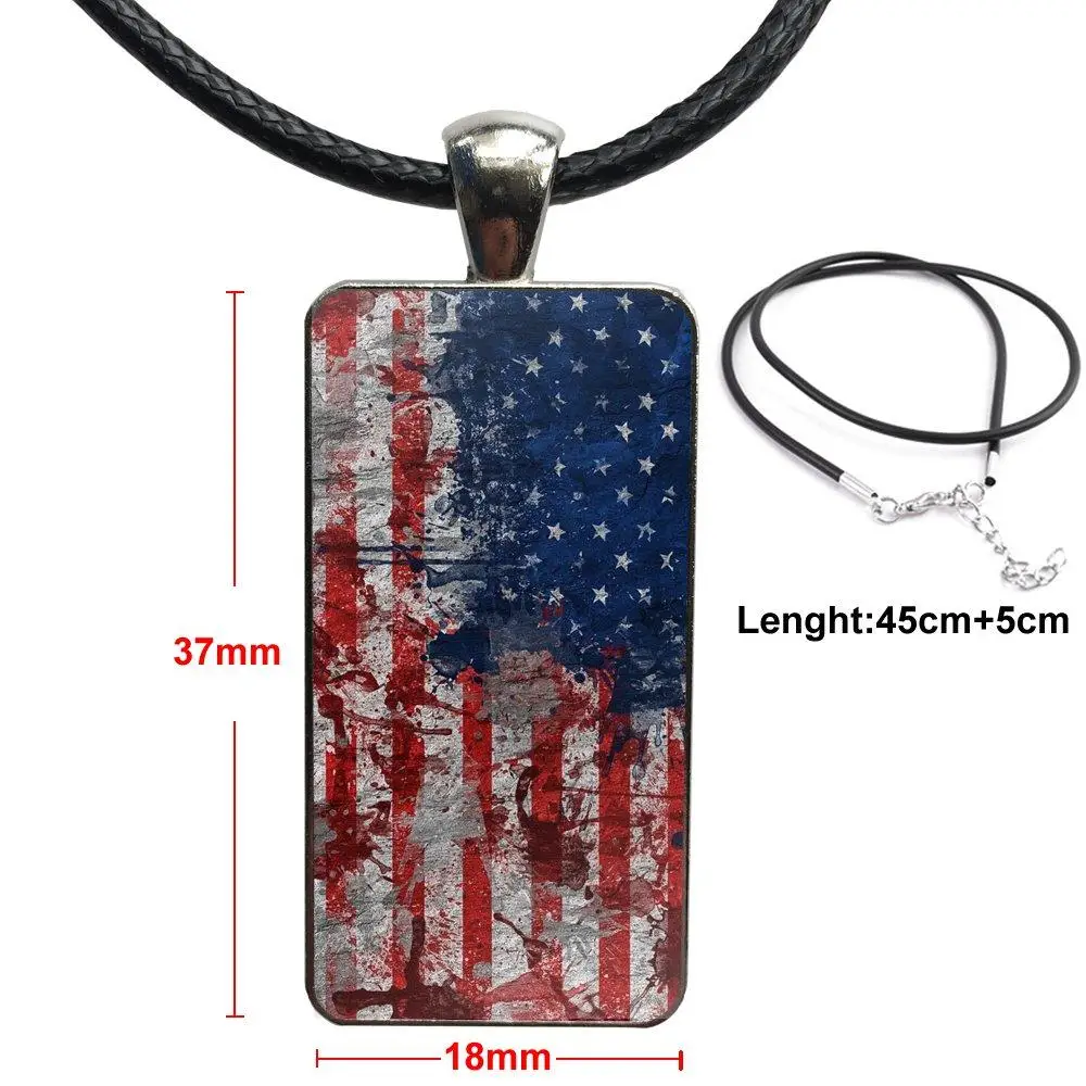 For Women Kids Gift Flag Of Usa United States American Glass Cabochon Pendant Necklace Rectangle Fashion Necklace
For Women Kids Gift Flag Of Usa United States American Glass Cabochon Pendant Necklace Rectangle Fashion Necklace