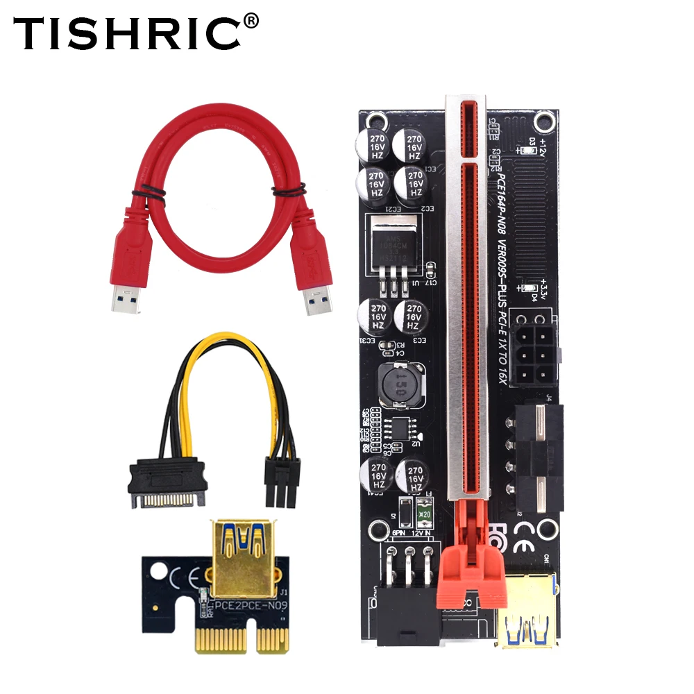 TISHRIC Riser 009s Plus PCI-E PCIE PCI E Express Card GPU 1X 8X X16 USB 3.0 6pin SATA Adapter Cable Mining Riser For Video Card
TISHRIC Riser 009s Plus PCI-E PCIE PCI E Express Card GPU 1X 8X X16 USB 3.0 6pin SATA Adapter Cable Mining Riser For Video Card