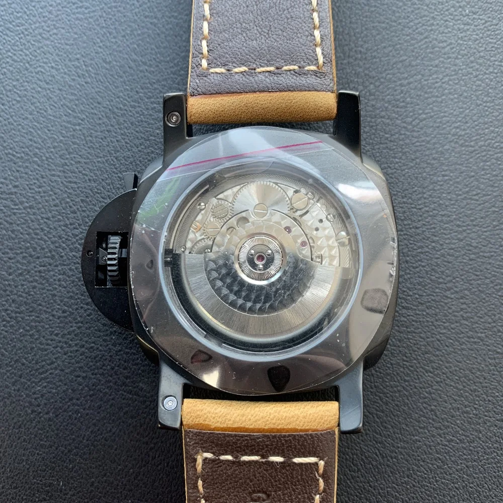 GMT 44mm Men's Automatic Watch Seagull Movement 316L Stainless Steel PVD Black Case Multi-function Watch Leather Strap Luminous
GMT 44mm Men's Automatic Watch Seagull Movement 316L Stainless Steel PVD Black Case Multi-function Watch Leather Strap Luminous
