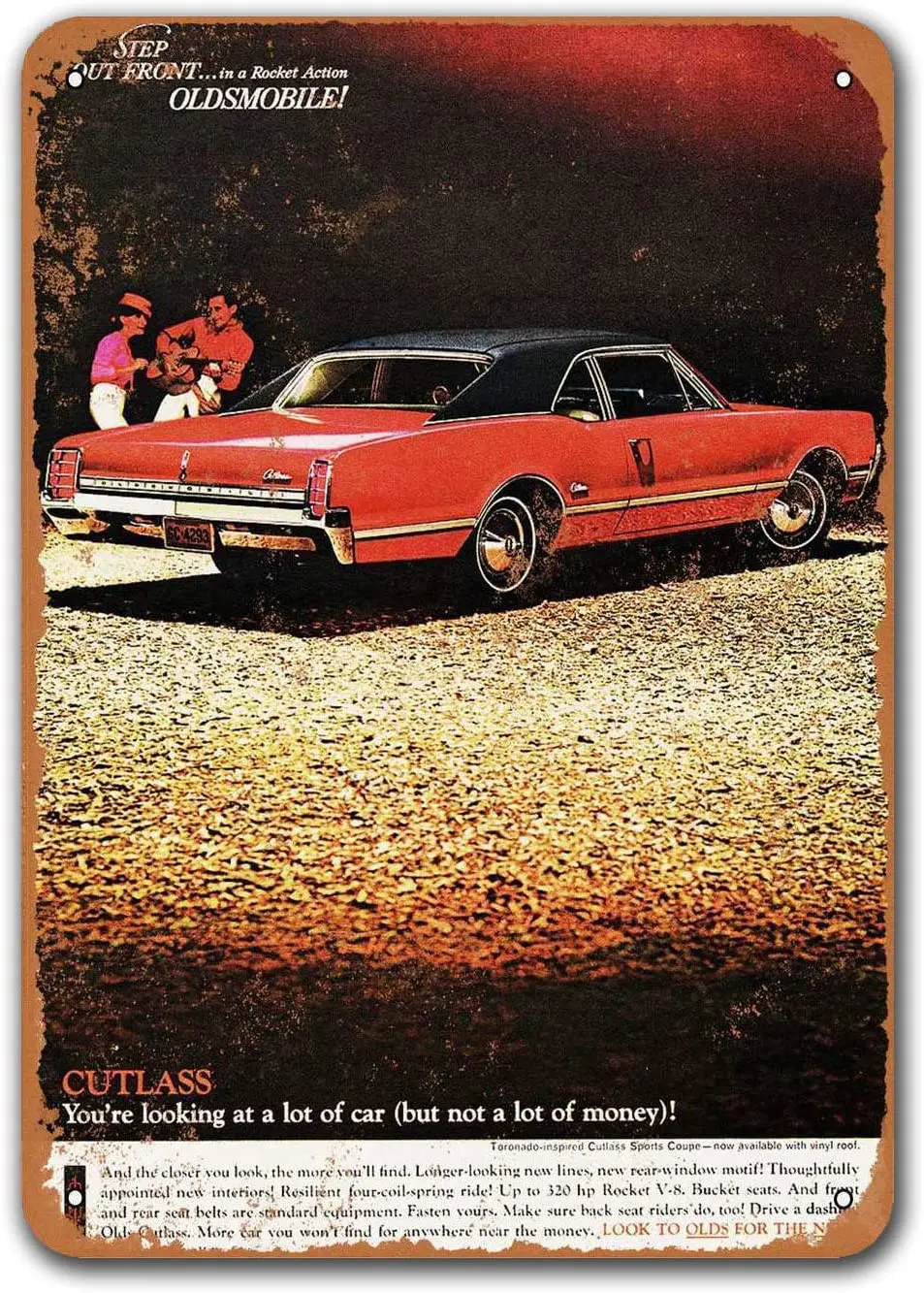 1966 Oldsmobile Cutlass Tin Metal Signs Vintage Cars, Sisoso Plaques Poster Garage Pub Retro Wall Decor 8x12 inch
1966 Oldsmobile Cutlass Tin Metal Signs Vintage Cars, Sisoso Plaques Poster Garage Pub Retro Wall Decor 8x12 inch