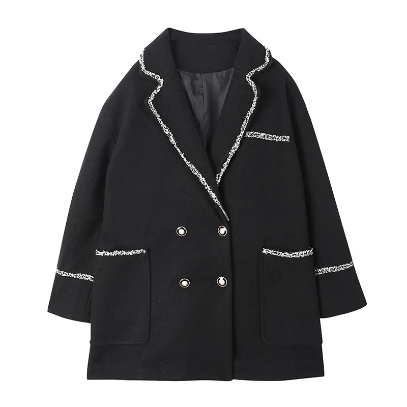 Elegant Office Lady Suit Jacket New Autumn Winter Notched Loose Straight Coat Female Streetwear Black Full Sleeve Blazer S-L
Elegant Office Lady Suit Jacket New Autumn Winter Notched Loose Straight Coat Female Streetwear Black Full Sleeve Blazer S-L