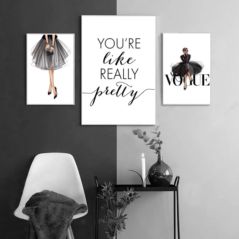 Modern Fashion Girl Black White Canvas Painting Nordic Highheel Lady Vogue Wall Art Poster Print Chic Pictures Living Room Decor
Modern Fashion Girl Black White Canvas Painting Nordic Highheel Lady Vogue Wall Art Poster Print Chic Pictures Living Room Decor