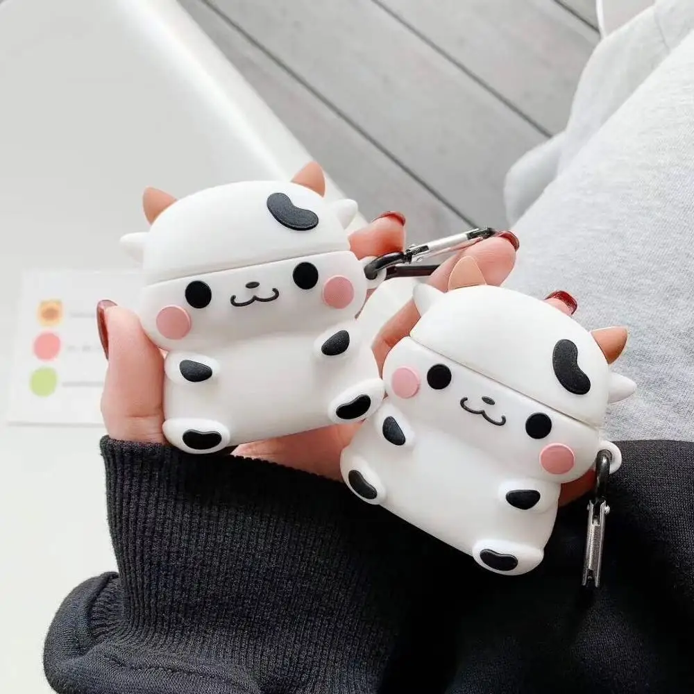 For Apple Airpods 1 / 2 Cartoon Earphone Case For Airpods Pro Dairy cows Silicone Cover Accessories with Keychain
For Apple Airpods 1 / 2 Cartoon Earphone Case For Airpods Pro Dairy cows Silicone Cover Accessories with Keychain