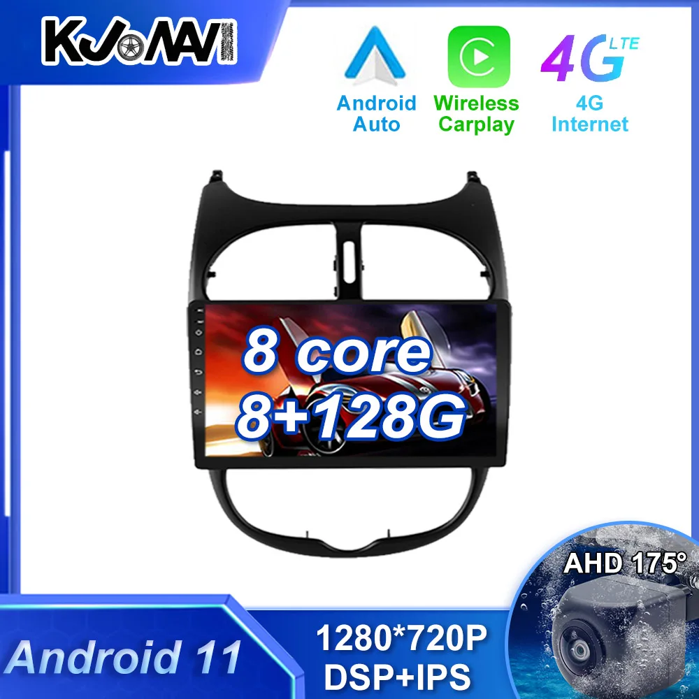 8G+128G DSP Carplay Android 11.0 For Peugeot 206 2000 -2016 Car Radio Multimedia Stereo Player WiFi GPS Navigation
8G+128G DSP Carplay Android 11.0 For Peugeot 206 2000 -2016 Car Radio Multimedia Stereo Player WiFi GPS Navigation