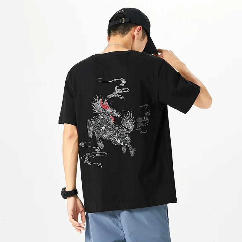 2021 Summer New Chinese Style Simple Embroidery Loose Plus Size M-4xl Casual Trend Men Short-sleeved T-shirt Tide Free Shipping
2021 Summer New Chinese Style Simple Embroidery Loose Plus Size M-4xl Casual Trend Men Short-sleeved T-shirt Tide Free Shipping