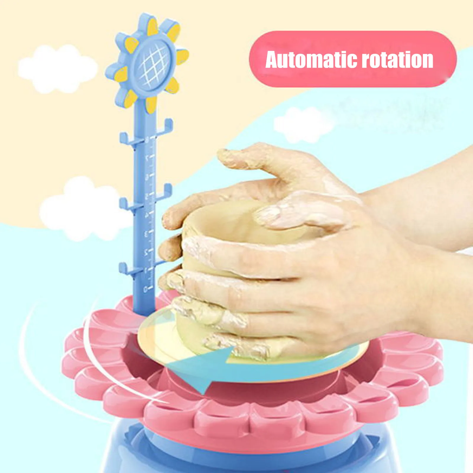 DIY Handmade Mini Ceramic Pottery Pottery Wheel Children's Art Craft Kit Machine Early Education Educational Children's Toy Gift
DIY Handmade Mini Ceramic Pottery Pottery Wheel Children's Art Craft Kit Machine Early Education Educational Children's Toy Gift