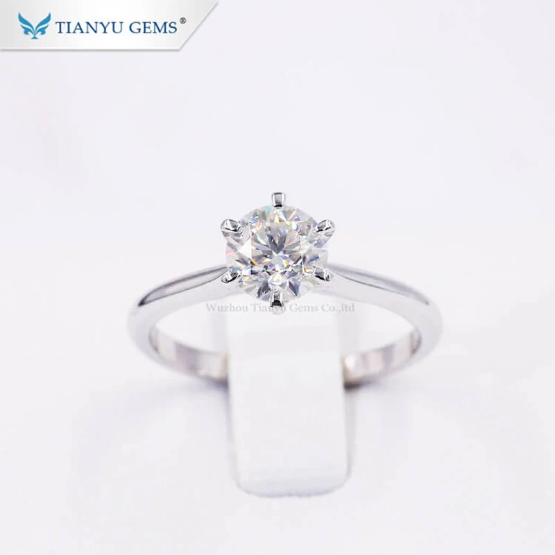 Tianyu Gems Classic Solitaire Diamonds Gold Ring Platinum Setting PT950 Moissanite Gemstone Wedding Rings Women Customized Gifts
Tianyu Gems Classic Solitaire Diamonds Gold Ring Platinum Setting PT950 Moissanite Gemstone Wedding Rings Women Customized Gifts