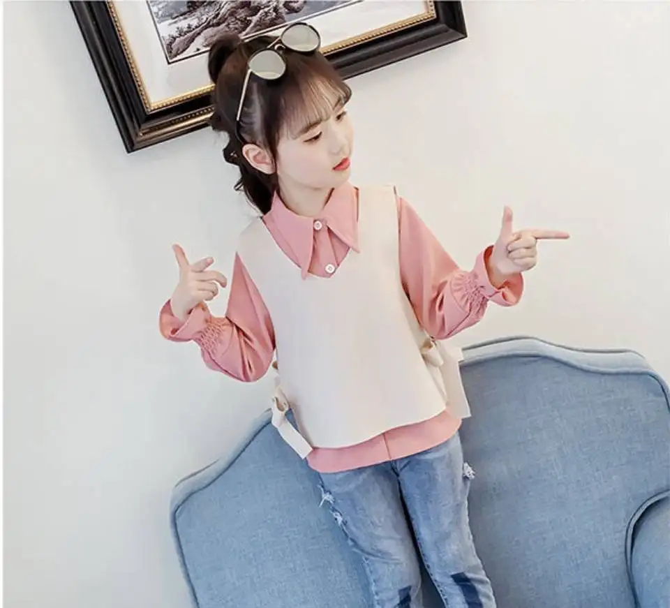 Girls Fashion Suit 2 Color For Spring Autumn Baby Kids Girl Clothes Long-sleeved shirt+Vest JeansSet Girl Age 4 6 8 10 12 Year
Girls Fashion Suit 2 Color For Spring Autumn Baby Kids Girl Clothes Long-sleeved shirt+Vest JeansSet Girl Age 4 6 8 10 12 Year