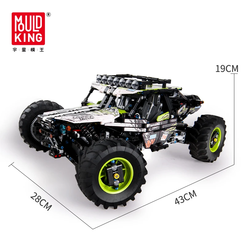 Mould King 18002 MOC Technical 1879pcs Green ghost climbing cross-country Remote Control car model Building Blocks Toys
Mould King 18002 MOC Technical 1879pcs Green ghost climbing cross-country Remote Control car model Building Blocks Toys