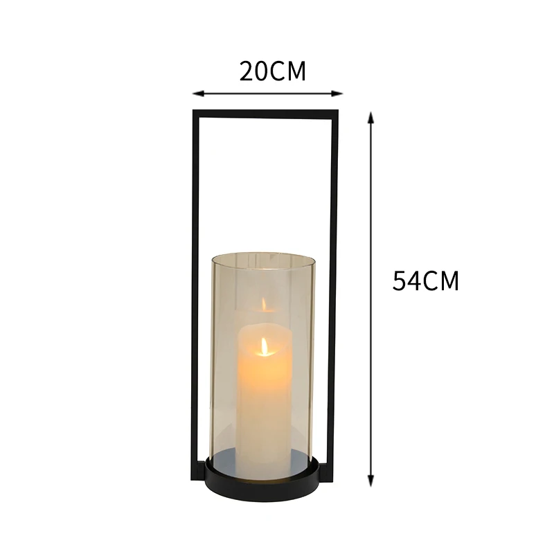 Modern Minimalist Candle Holder Living Room Decoration Wrought Iron Candle Holder Floor Glass Portavelas House Decoration EF60ZT 
Modern Minimalist Candle Holder Living Room Decoration Wrought Iron Candle Holder Floor Glass Portavelas House Decoration EF60ZT