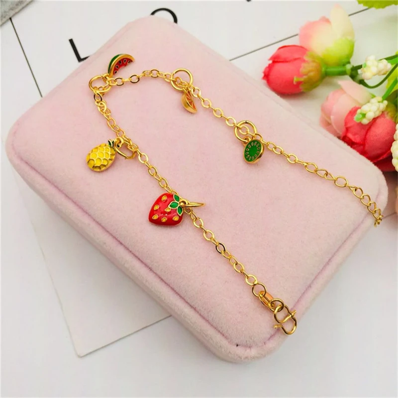 925 Sterling Silver Girls Sweet Crystal Fruit Bracelets for Women Simple Ocean Bracelet Fashion Party Bracelet Jewelry Pulsera
925 Sterling Silver Girls Sweet Crystal Fruit Bracelets for Women Simple Ocean Bracelet Fashion Party Bracelet Jewelry Pulsera