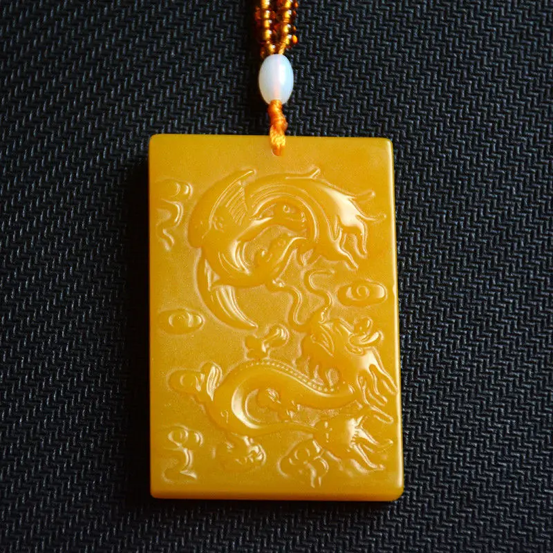 LETSFUN Fine Jewelry Chinese Beautiful Natural Yellow Jade Hand-Carved Dragon and Phoenix Pendant Free Shipping
LETSFUN Fine Jewelry Chinese Beautiful Natural Yellow Jade Hand-Carved Dragon and Phoenix Pendant Free Shipping