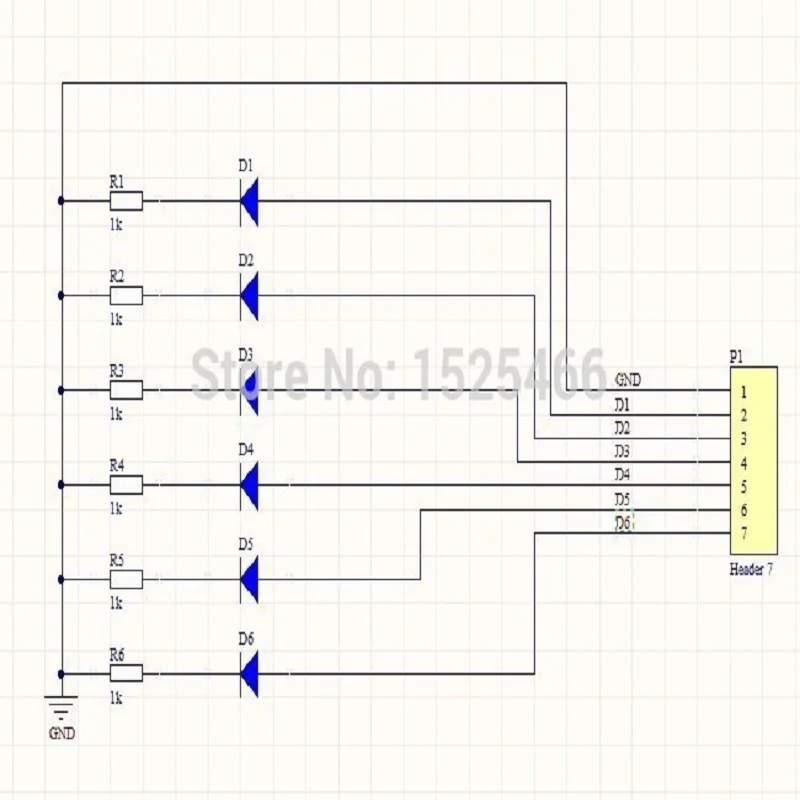 5 шт./лот 3-12 в 6 бит зеленый MCU расширительный Светодиодный модуль для макетной