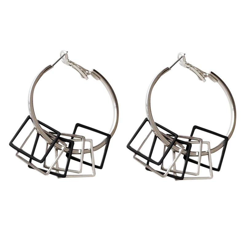 Mihan Fashion Jewelry Square Drop Earrings Hot Selling Popular Style Metal Black Silvery Plating Round Earrings For Women Gift
Mihan Fashion Jewelry Square Drop Earrings Hot Selling Popular Style Metal Black Silvery Plating Round Earrings For Women Gift