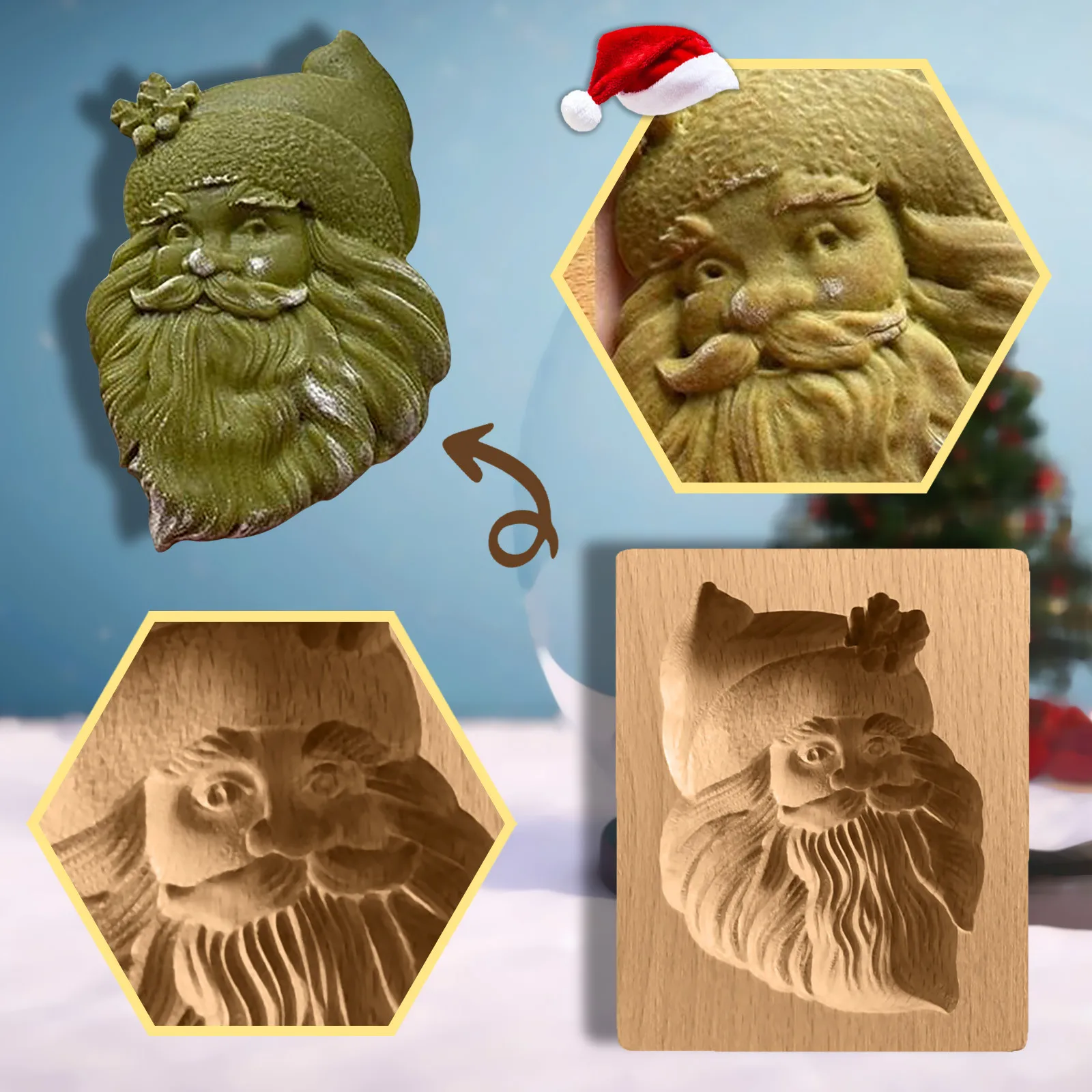 2021 Santa Look 10cm * 8cm * 2cm Cookie Cutter Shortbread Bake Diy Mold Carved Wooden Gingerbread Mold 1PC Perfect Gift Molde
2021 Santa Look 10cm * 8cm * 2cm Cookie Cutter Shortbread Bake Diy Mold Carved Wooden Gingerbread Mold 1PC Perfect Gift Molde