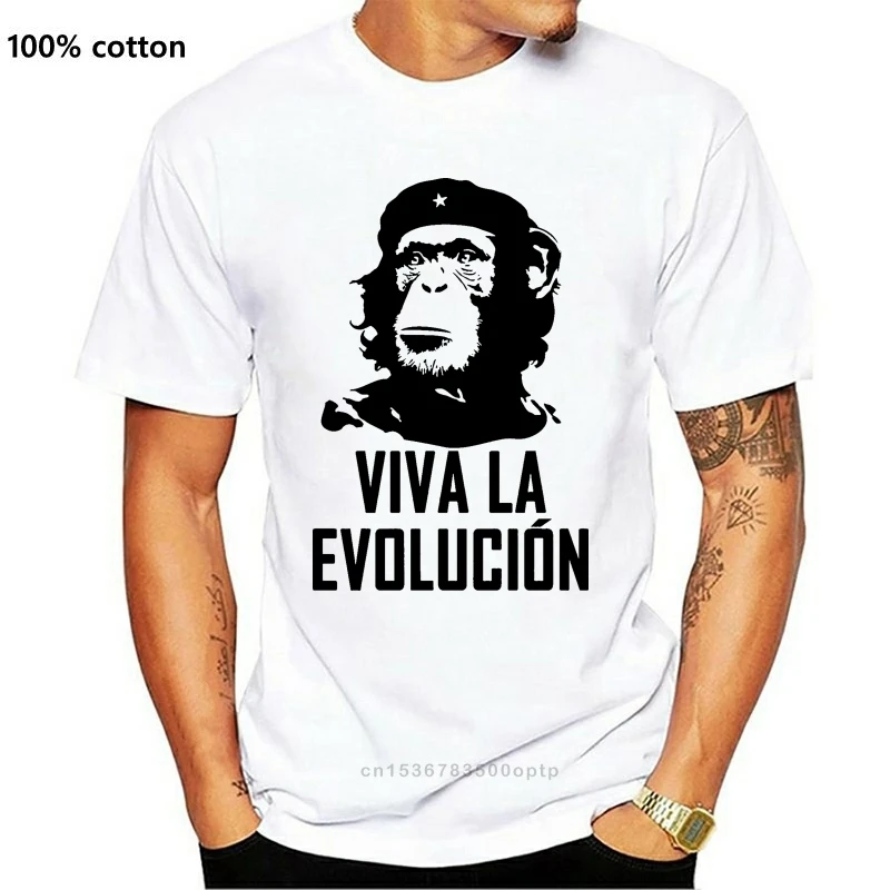 

Новая горячая распродажа 100% хлопок Viva La Evolucion Evolution Che Guevara смешная Мужская футболка в стиле милитари