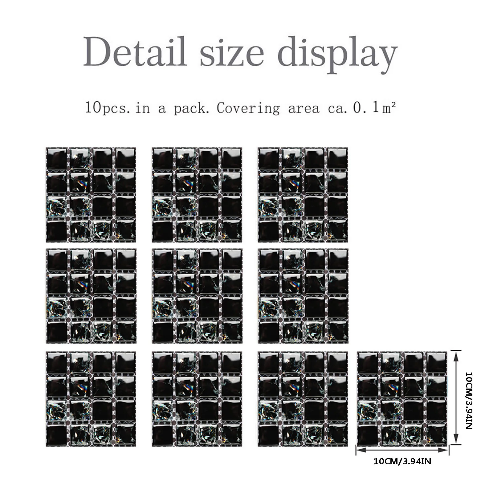 10pc 3d Crystal Tile Stickers Diy Waterproof Self-adhesive Wall Stickers Pattern Kitchen Backsplash Bathroom Wall Tile Sticker
10pc 3d Crystal Tile Stickers Diy Waterproof Self-adhesive Wall Stickers Pattern Kitchen Backsplash Bathroom Wall Tile Sticker
