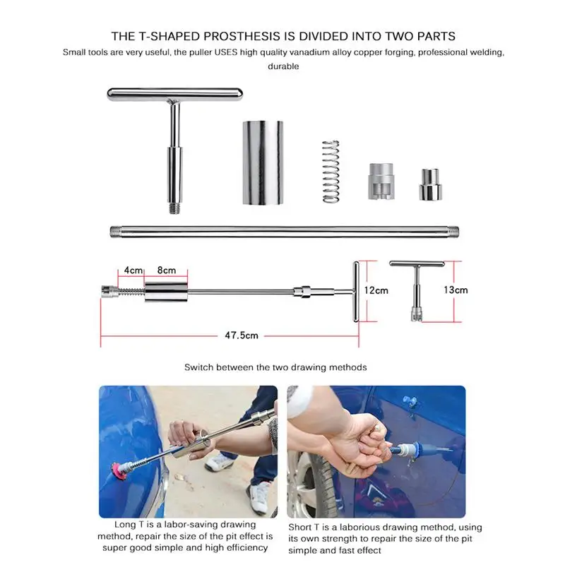 Hot Hand Tool Set Paintless Dent Repair Hail Removal T Bar Slide Hammer+18pcs Glue Puller Tabs Nin Car Repair
Hot Hand Tool Set Paintless Dent Repair Hail Removal T Bar Slide Hammer+18pcs Glue Puller Tabs Nin Car Repair