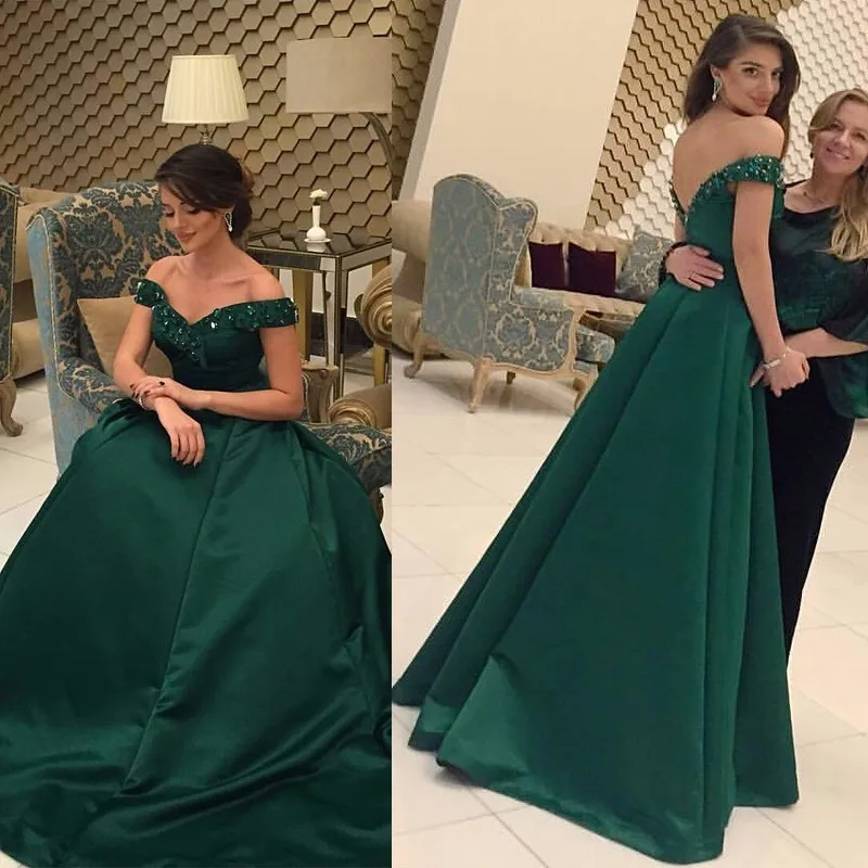 Arabic Style Sexy Backless Evening prom gown Sweetheart Cap Sleeve Beaded Crystal A Line Green Satin Mother of the Bride Dresses 
Arabic Style Sexy Backless Evening prom gown Sweetheart Cap Sleeve Beaded Crystal A Line Green Satin Mother of the Bride Dresses