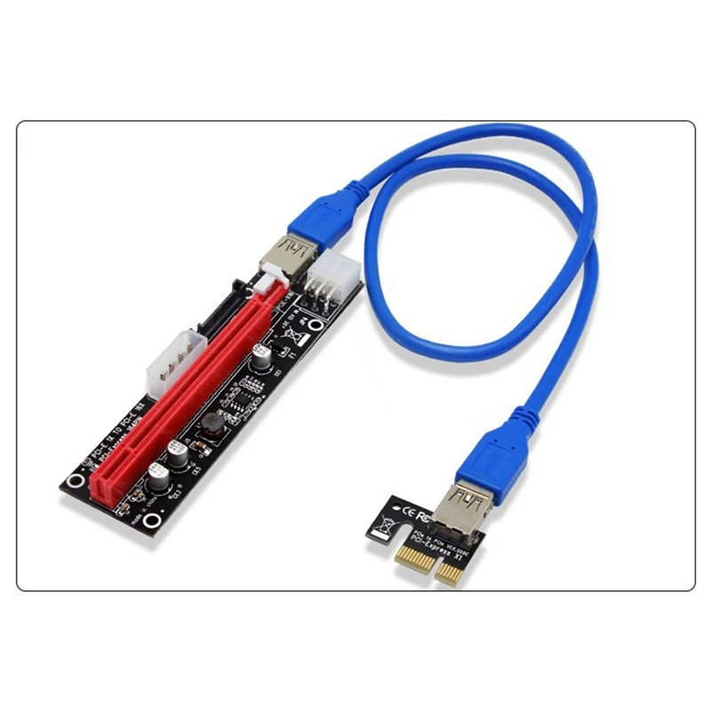 6PCS VER103C 3In1 Power PCI-E Riser Card LED 4Pin 6Pin Sata 15Pin Express 1X to 16X 60CM Extension Cable for Bitcoin
6PCS VER103C 3In1 Power PCI-E Riser Card LED 4Pin 6Pin Sata 15Pin Express 1X to 16X 60CM Extension Cable for Bitcoin