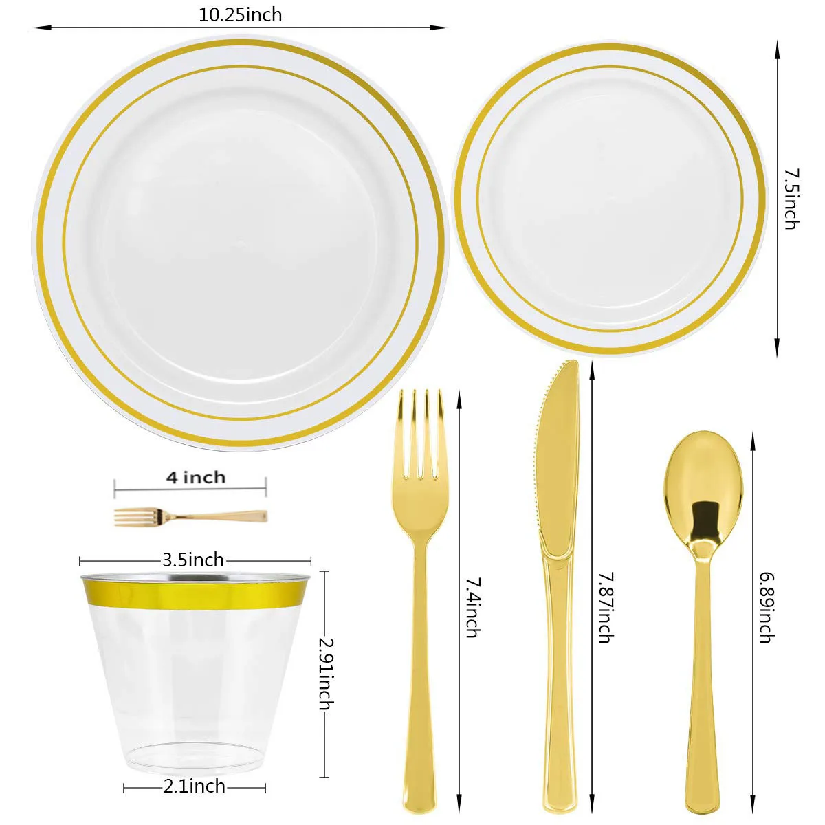 10PCS Disposable Gold Tableware set Wedding Party Plastic Knives Forks Spoons 7.5inch Golden Dinner Plate Restaurant Dinnerware
10PCS Disposable Gold Tableware set Wedding Party Plastic Knives Forks Spoons 7.5inch Golden Dinner Plate Restaurant Dinnerware