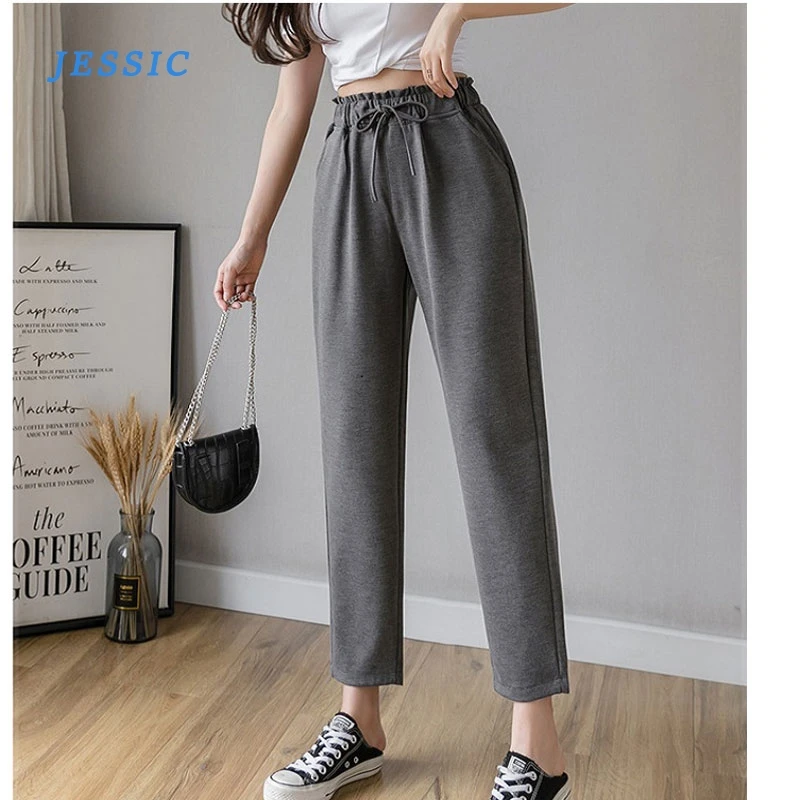 JESSIC S-2XL Plus Size Women Harem Pants High Waist Elastic Drawstring Solid Peg Leg Fly Pant Workwear Trouser Carrot Pants
JESSIC S-2XL Plus Size Women Harem Pants High Waist Elastic Drawstring Solid Peg Leg Fly Pant Workwear Trouser Carrot Pants