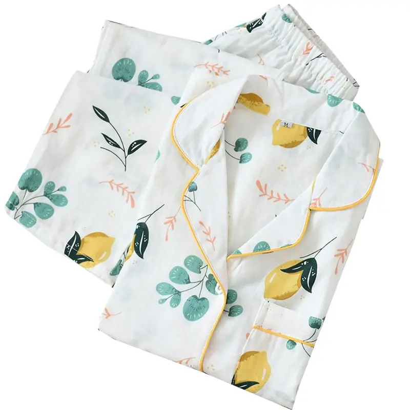 100% Cotton Spring Women Cotton Pajamas Sets Long Sleeve Turn-down Collar with Pocket Pyjama Button Top+Pants Pijama
100% Cotton Spring Women Cotton Pajamas Sets Long Sleeve Turn-down Collar with Pocket Pyjama Button Top+Pants Pijama