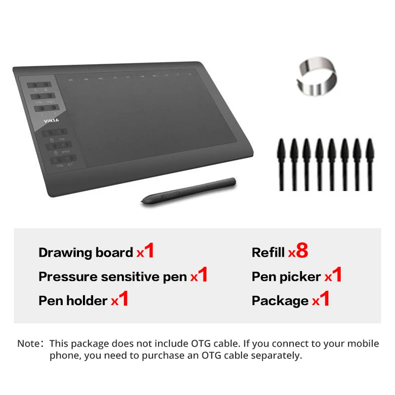 Digital Graphic Tablet for Drawing Gaming 10x6 Inch 8192 Level Sensing with Stylus Pen for Otg Smartphone Laptop Pc Accessories
Digital Graphic Tablet for Drawing Gaming 10x6 Inch 8192 Level Sensing with Stylus Pen for Otg Smartphone Laptop Pc Accessories