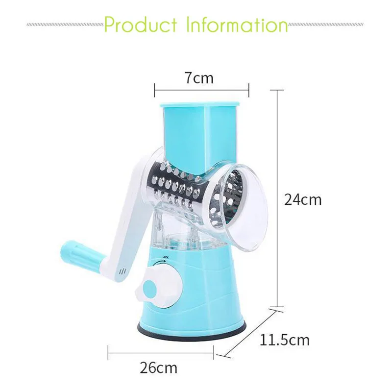 New Roller Vegetable Slicer Cutter Potato Chopper Carrot Grater Detachable 3 Stainless Steel Blade Non-Slip Base Meat Grinder
New Roller Vegetable Slicer Cutter Potato Chopper Carrot Grater Detachable 3 Stainless Steel Blade Non-Slip Base Meat Grinder