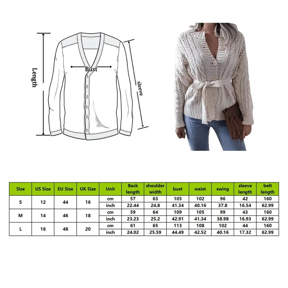 Women's Knitted Sweater Cardigan Jacket Fashion Waist Lace-up Single-breasted Sweater Autumn Loose Long-sleeved Warm Coat
Women's Knitted Sweater Cardigan Jacket Fashion Waist Lace-up Single-breasted Sweater Autumn Loose Long-sleeved Warm Coat