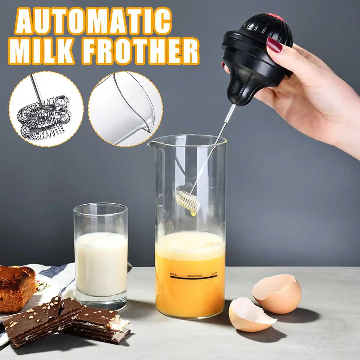Becornce Electric Handheld Automatic Milk Frother Egg Beater High Borosilicate Glass Jug Cup+ Stainless Steel Stirring Rod
Becornce Electric Handheld Automatic Milk Frother Egg Beater High Borosilicate Glass Jug Cup+ Stainless Steel Stirring Rod