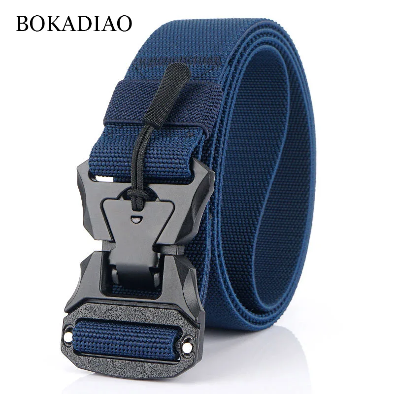 BOKADIAO Military Army Combat Tactical belts for Men Magnetic Metal Buckle Stretch elastic nylon Training canvas belt male strap
BOKADIAO Military Army Combat Tactical belts for Men Magnetic Metal Buckle Stretch elastic nylon Training canvas belt male strap